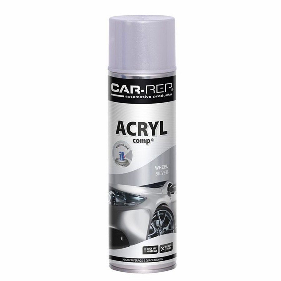 Paint Car-Rep Top Coats | Car-Rep Professional Automotive Acrylic Spray Paint 500Ml Wheel Silver Aerosol