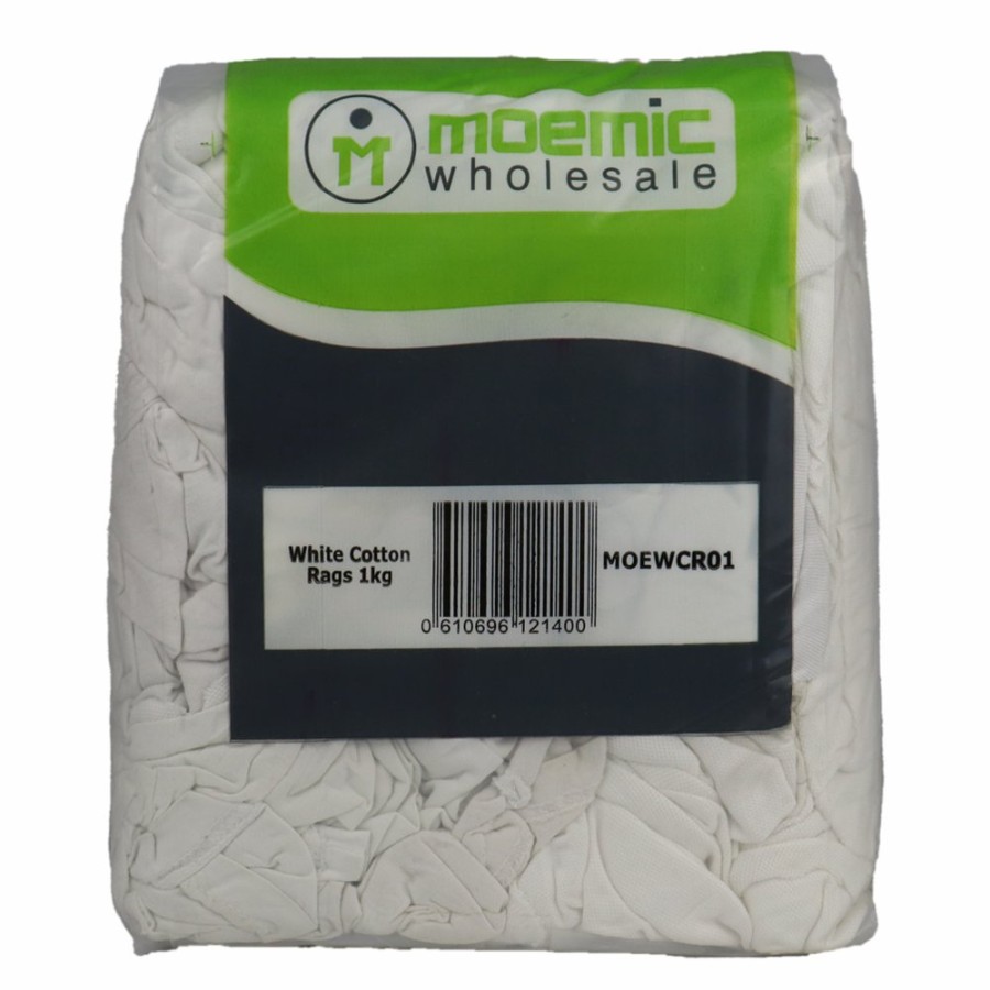 Cleaning Moemic Rags & Wipes | Moemic White Cotten Rags 1Kg Cleaning Staining Multipurpose Bulk