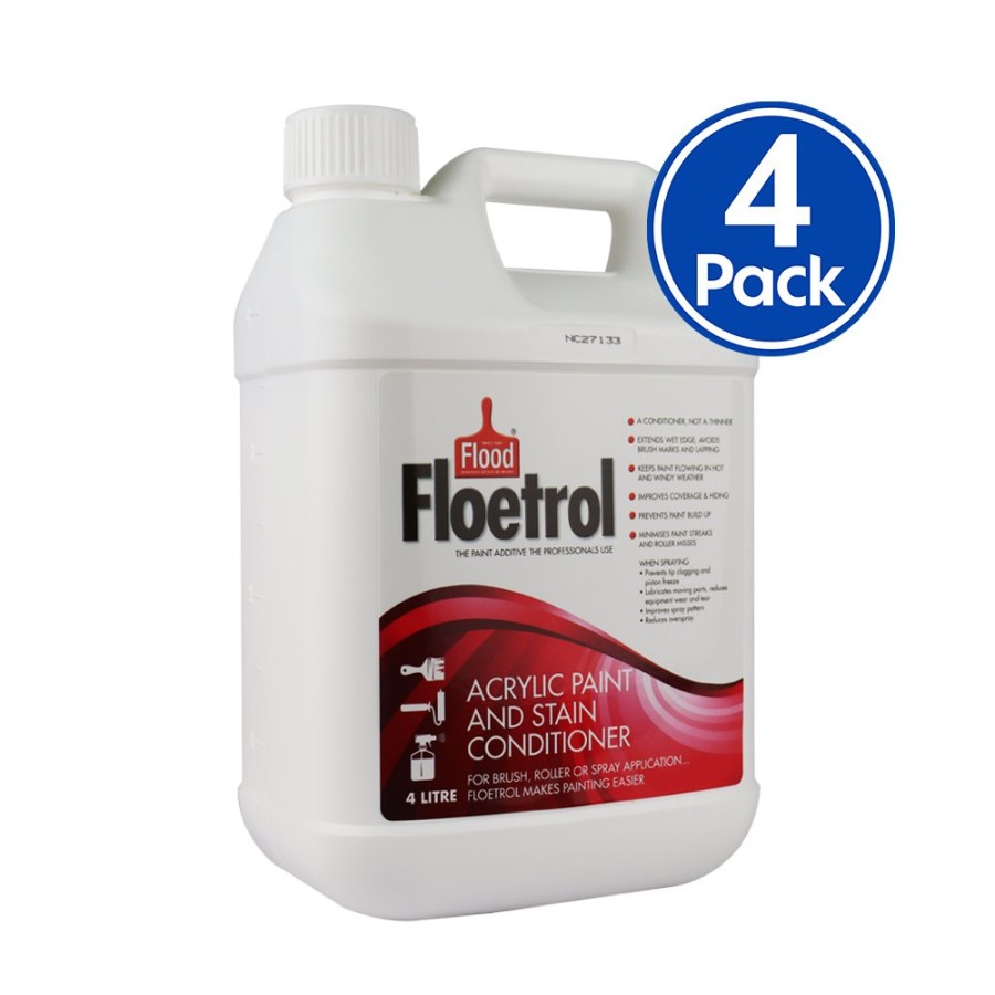 Paint Flood Paint Additives | Flood Floetrol Acrylic Stain Conditioner Painting Additive 4L X 4 Pack