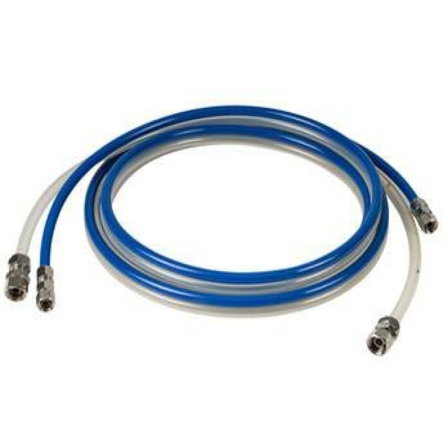 Spray Guns Anest Iwata Pressure Pot Hoses | Twin Line Pressure Pot Set 15 Metres 8Mm & 6Mm Non Reinforced With Fittings Air Fluid