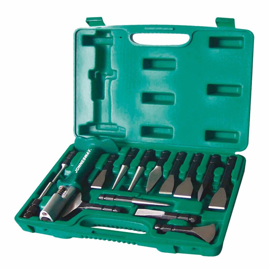 Prep & Repair Jonnesway | Jonnesway Interchangable All Go Chisel & Punch Tool Kit Includes 14 Cr-V Bits Tools