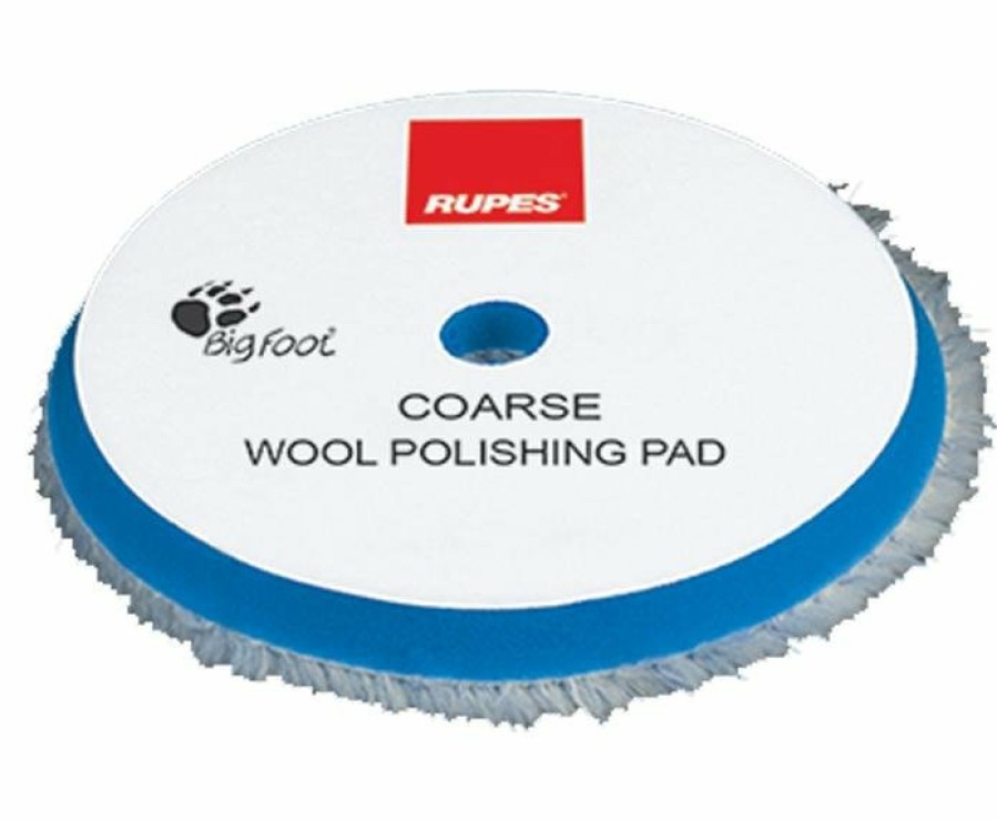 Car Care Rupes Cutting Pads | Rupes Bigfoot 180Mm Coarse Blue Wool Polishing Pad 9.Bw180H