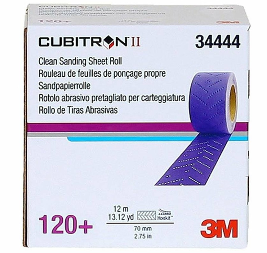 Cutting & Abrasives 3M Rolls | 3M 34444 Cubitron Ii Hookit Purple Clean Sanding Sheet Roll 120+ Grit 70Mm X 12M