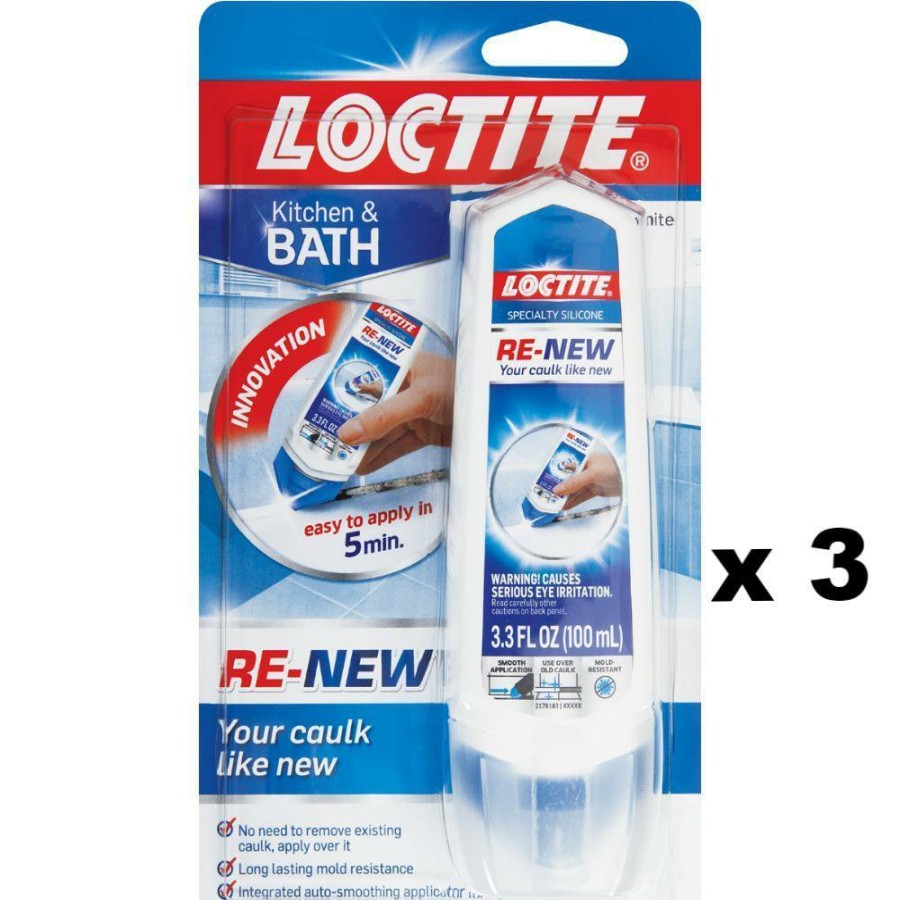 Prep & Repair Loctite | Loctite White Renew Specialty Silicone Bathroom Show Kitchen Seals 100Ml X 3