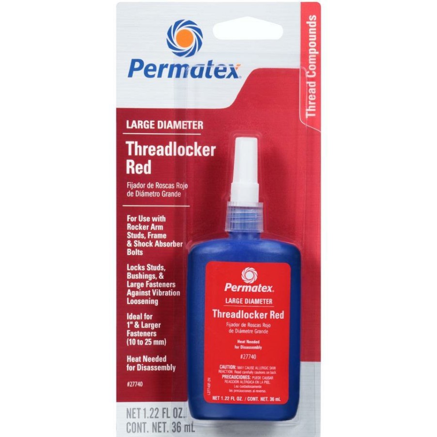 Adhesives & Sealants Permatex | Permatex Large Diameter Thread Locker Red 36Ml