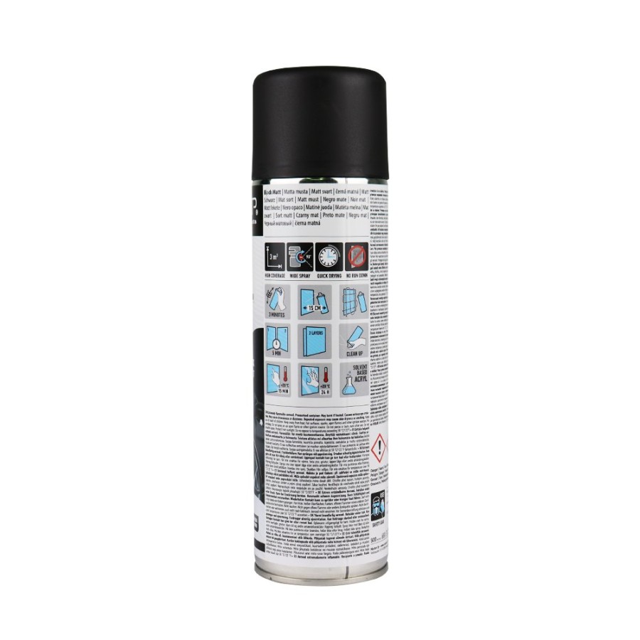 Paint Car-Rep Top Coats | Car-Rep Professional Automotive Matt Acrylic Aerosol 500Ml Black X 2 Pack