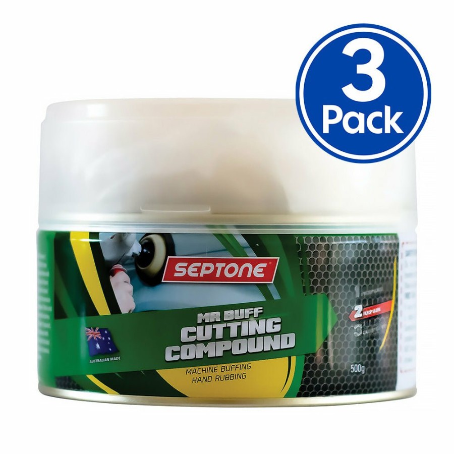 Boat Care Septone Cutting Compounds | Septone Mr Buff Rapid Cutting Compound Paste 500G Automotive Marine X 3 Pack