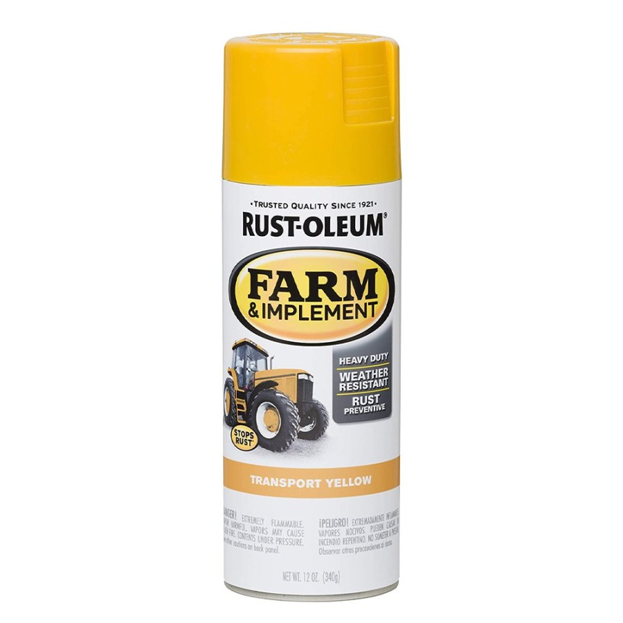 Paint Rust-Oleum Topcoats | Rust-Oleum Farm Equipment Spray Paint Transport Yellow 340G Aerosol