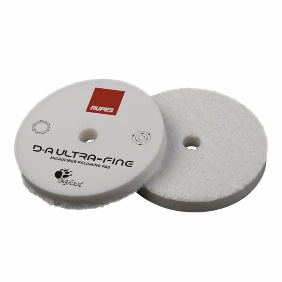 Car Care Rupes Polishing Pads | Rupes Bigfoot Da Ultra Fine Microfibre Compound Pad Ultra Fine White 160Mm