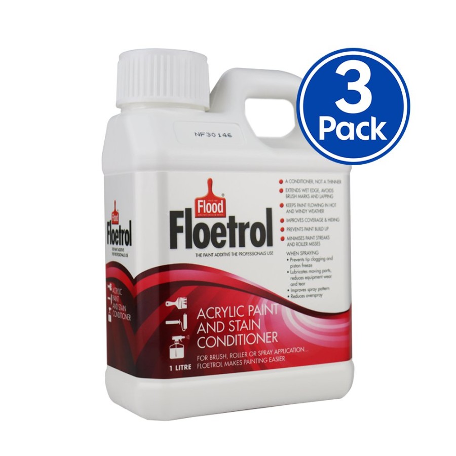 Paint Flood Paint Additives | Flood Floetrol Acrylic Stain Conditioner Painting Additive 1L X 3 Pack