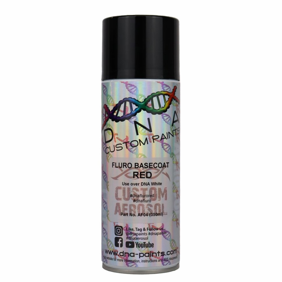 Paint DNA Paints Top Coats | Dna Paints Fluro Basecoat Spray Paint 350Ml Aerosol Fluorescent Red