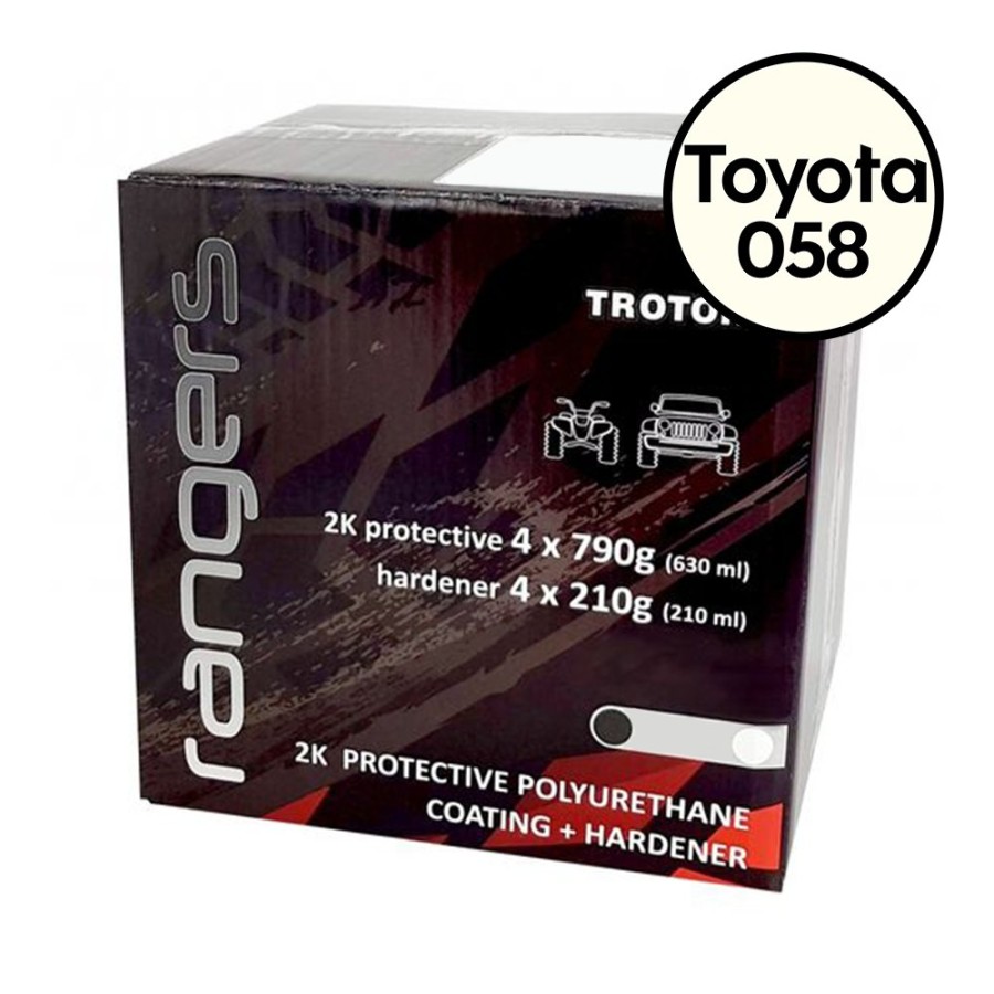 Paint Troton Bedliner | Troton Rangers 2K Tough Protective Polyurethane Coating Kit 3.78L For Toyota 058 White