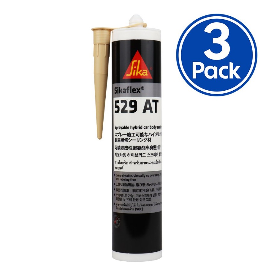 Adhesives & Sealants Sika Sealants | Sika Sikaflex 529 At Sprayable Hybrid Seam Sealant 290Ml Ochre X 3 Pack