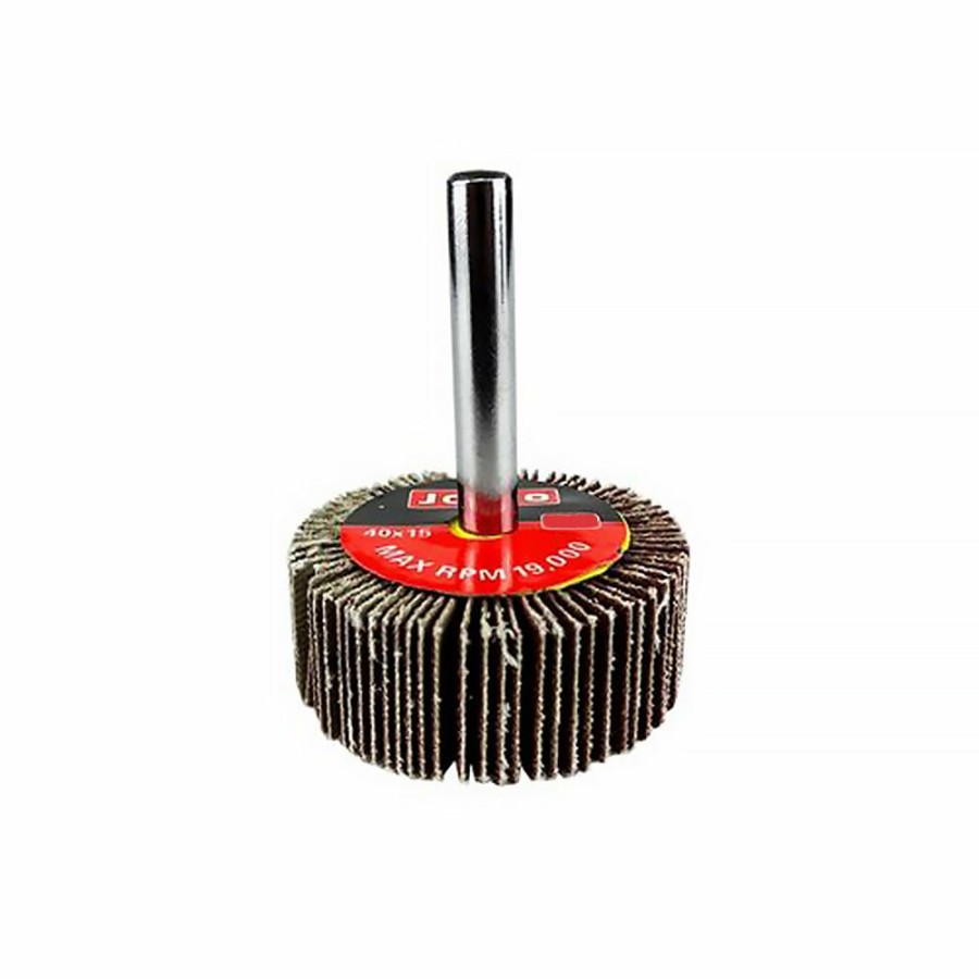 Cutting & Abrasives Josco | Josco Drill & Die Grinder Mounted Flap Wheel 40Mm X 15Mm 40 Grit