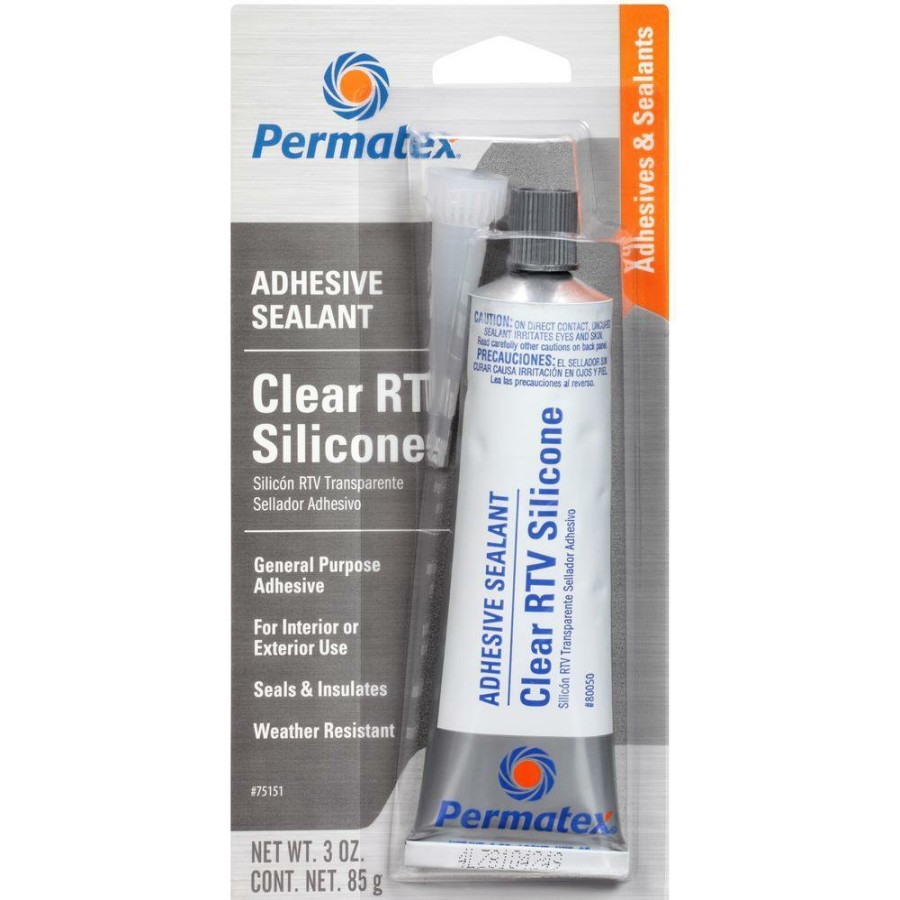 Adhesives & Sealants Permatex Tube Adhesives | Permatex Clear Rtv Silicone Adhesive Sealant 85G