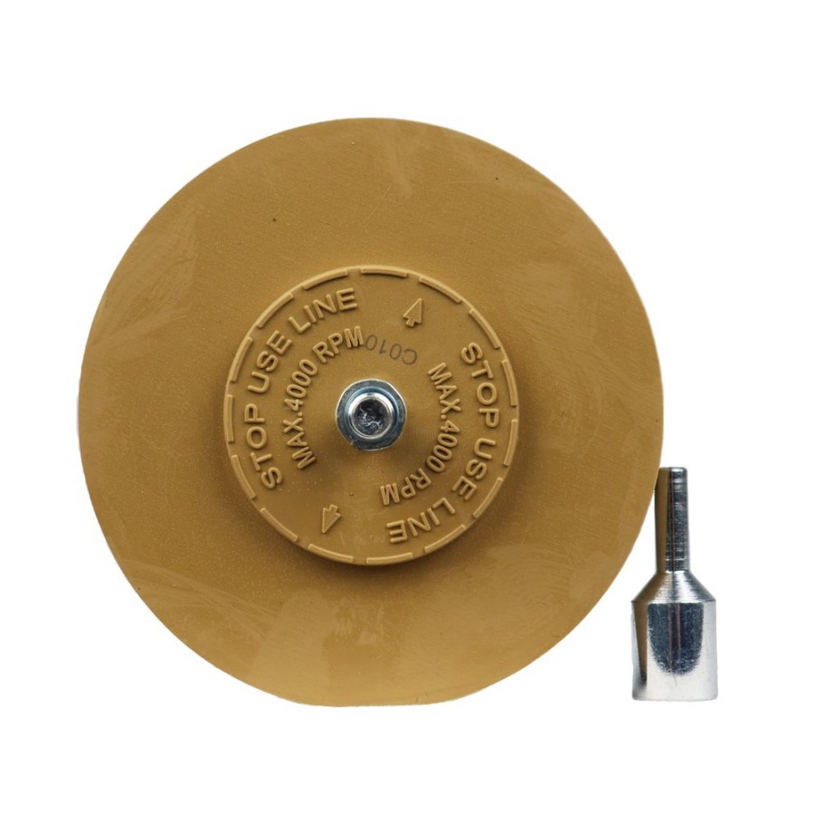 Cutting & Abrasives SAR | Sar Caramel Erasor Wheel 4" With Drill Arbour X 3 Pack