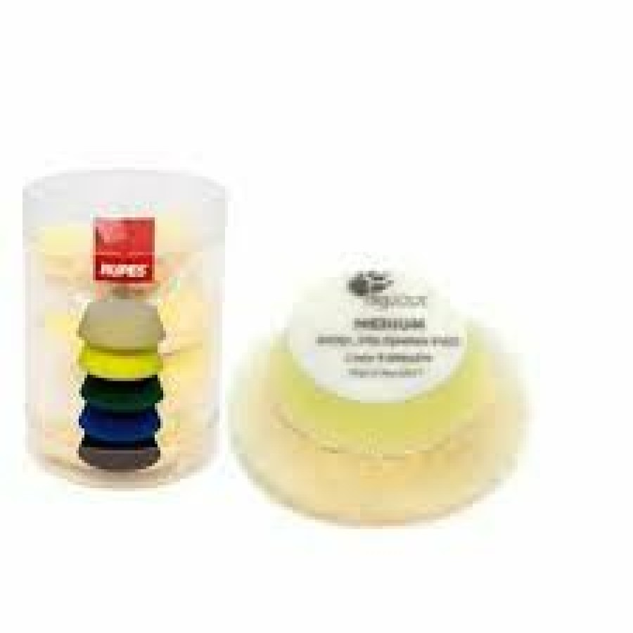 Car Care Rupes Polishing Pads | Rupes Bigfoot 70Mm New Wool Medium Yellow Polishing Pad 9.Bw70M X 4