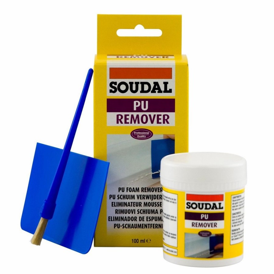 Adhesives & Sealants SOUDAL Adhesive Cleaners | Soudal Pu Polyurethane Cured Expanding Foam Remover 100Ml Kit