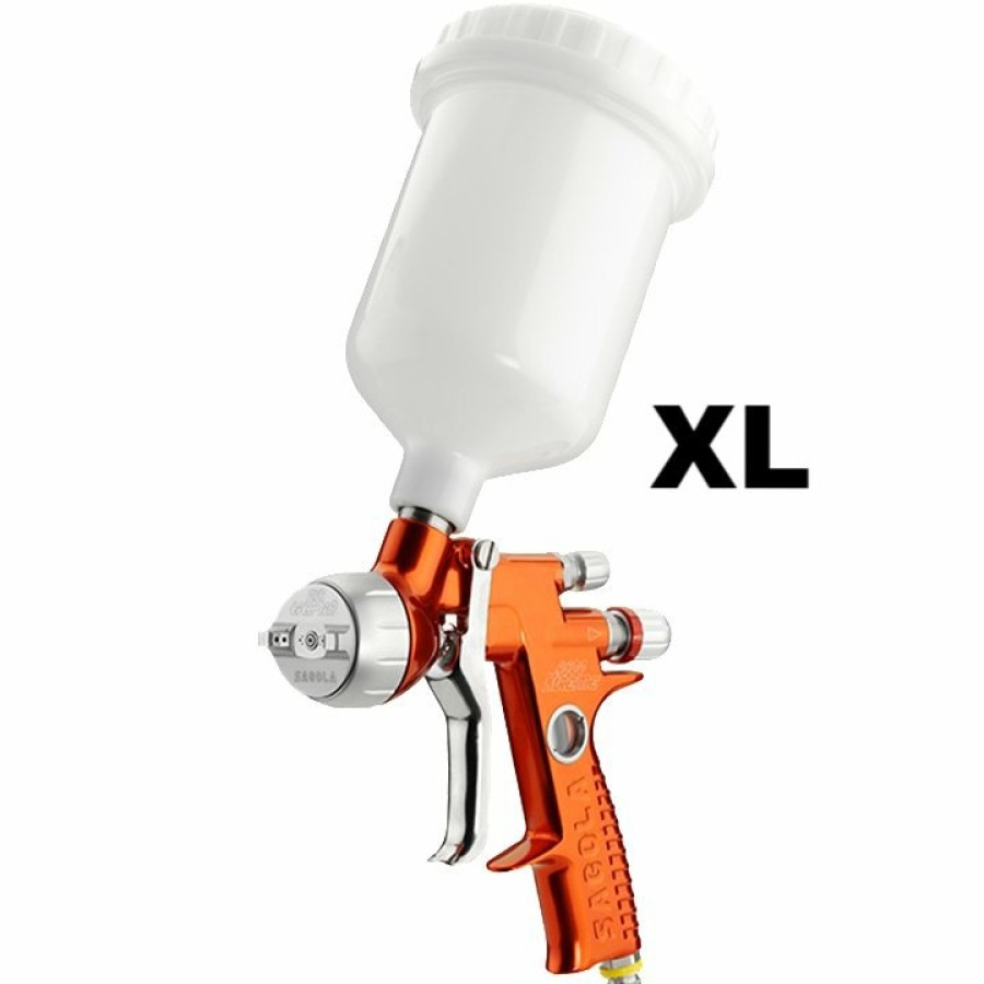 Spray Guns Sagola Gravity-Fed | Sagola 4600 Xtreme Digital Spray Gun 1.30 Xl Dvr Titania Cap 600Ml Pot