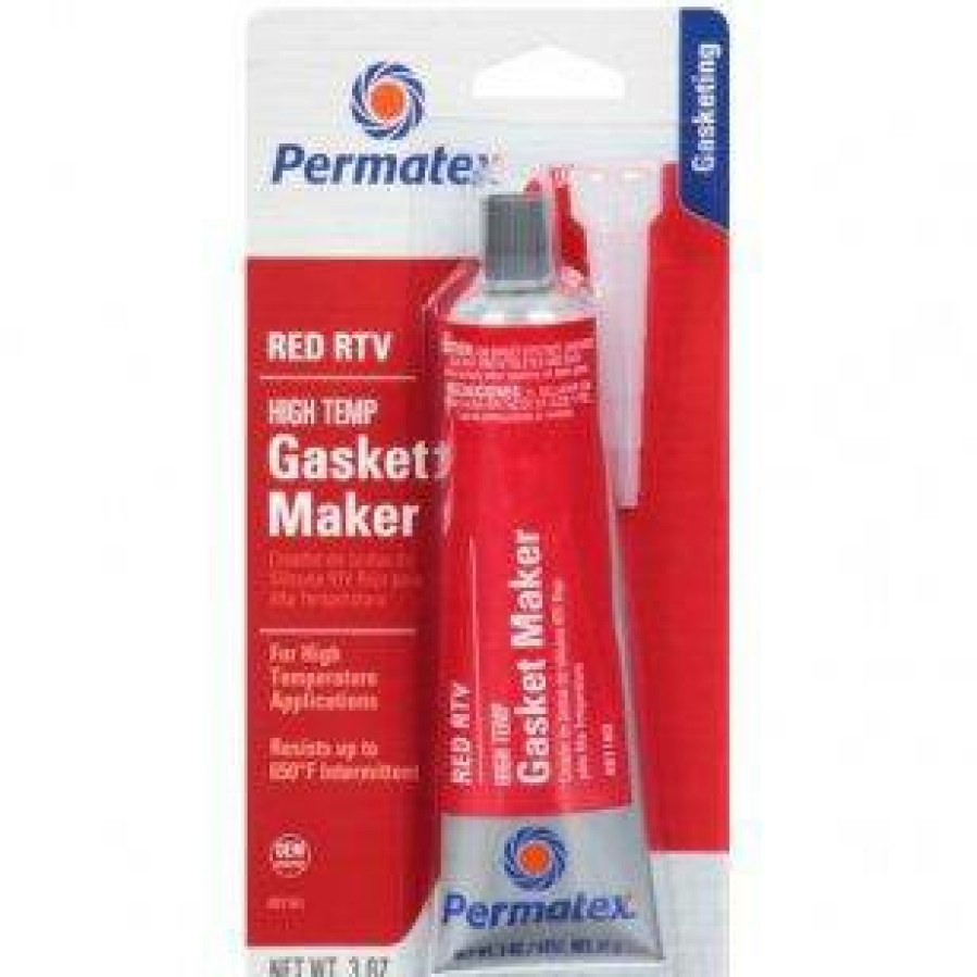 Adhesives & Sealants Permatex | Permatex High Temp Red Rtv Silicone Gasket Maker 85G 81160