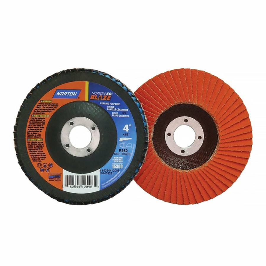 Cutting & Abrasives Norton | Norton R980 Flap Disc 125Mm X 22Mm P60 Grit Fast Stock Removal