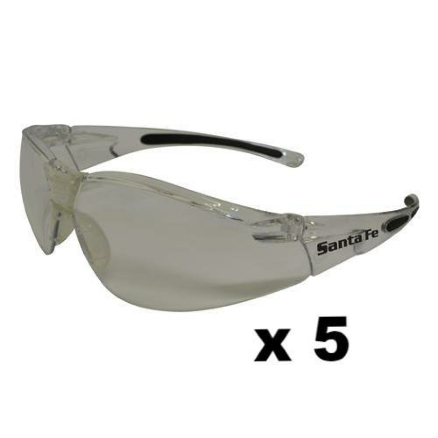 Safety Maxisafe Safety Glasses | Maxisafe Santa-Fe Safety Glasses As/Nzs1337 Anti Scratch Fog Coating Clear X 5