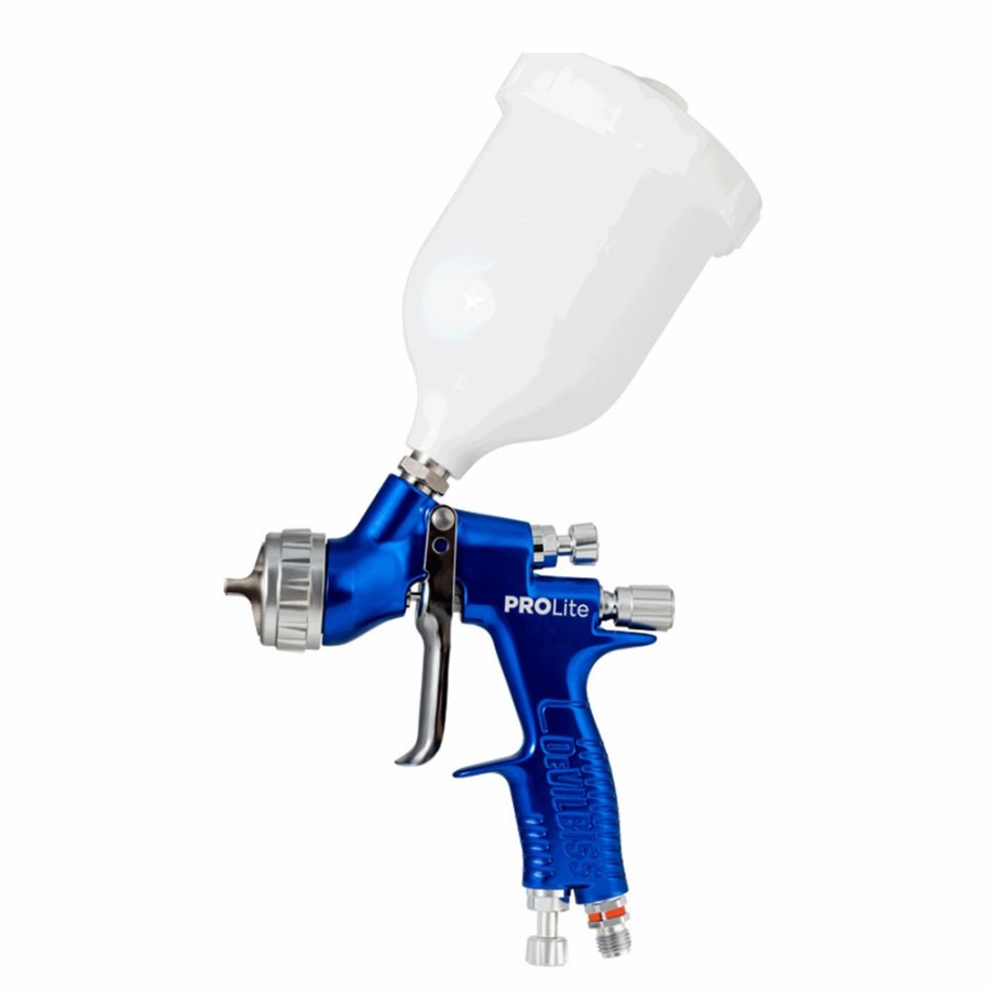 Spray Guns DeVilbiss Gravity-Fed | Devilbiss Prolite Gravity Primer Spray Gun 1.3Mm Te20 Cap With 600Ml Pot Pro