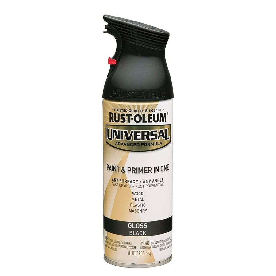 Paint Rust-Oleum Specialty | Rust-Oleum Universal Paint & Primer Spray Paint 340G Aerosol Gloss Satin Flat Black White