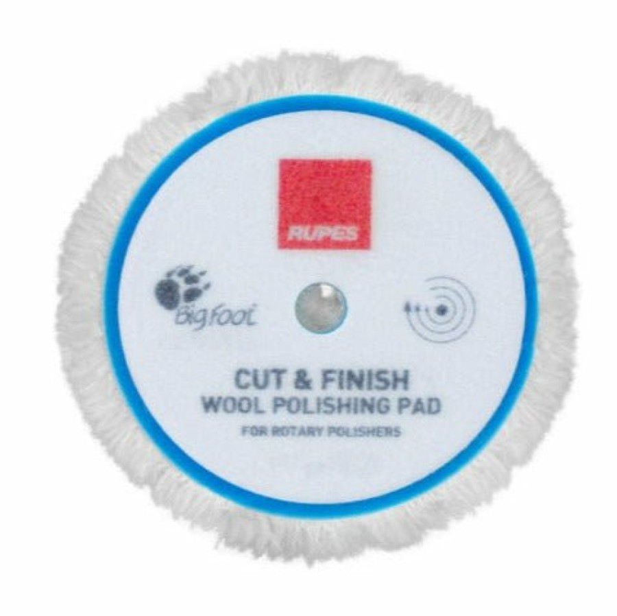 Car Care Rupes Cutting Pads | Rupes Bigfoot 180Mm Coarse Blue Wool Polishing Pad 9.Bl180F