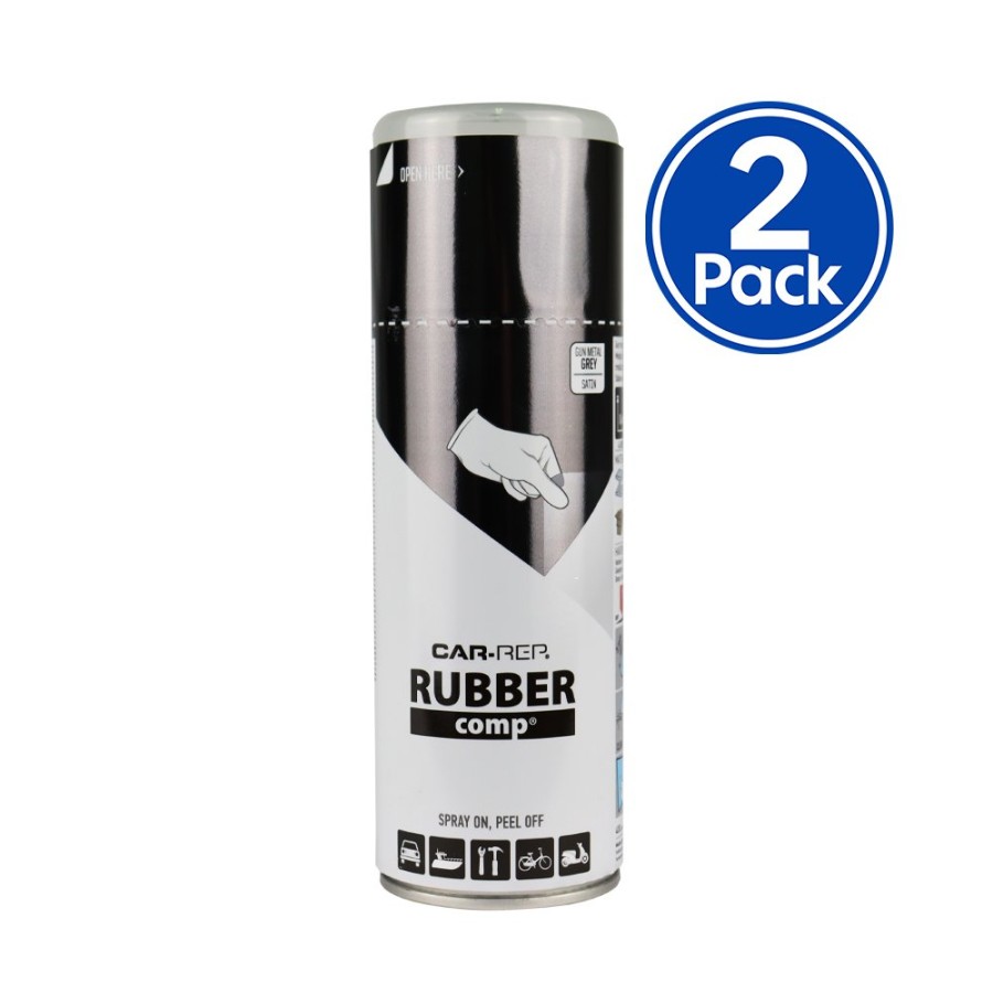 Paint Car-Rep Specialty | Car-Rep Rubber Comp Removable Plasti Dip Paint 400Ml Satin Gun Metal Grey X 2 Pack