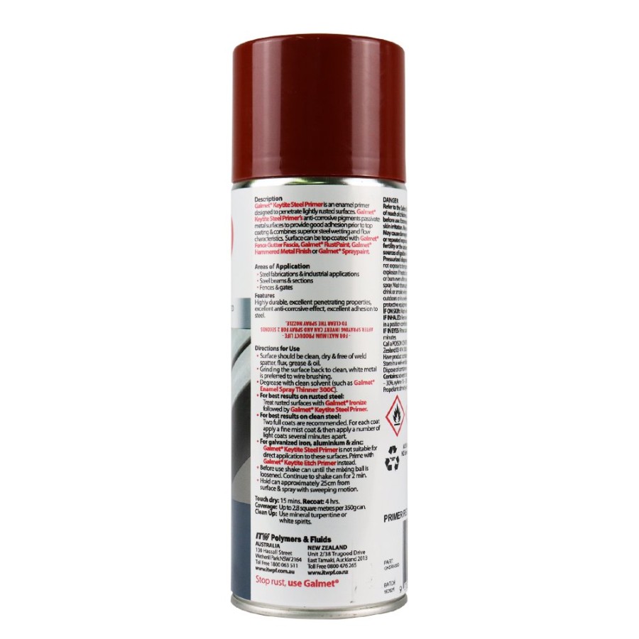 Paint Galmet Primers | Galmet Keytite Steel Primer Aerosol 350G Red