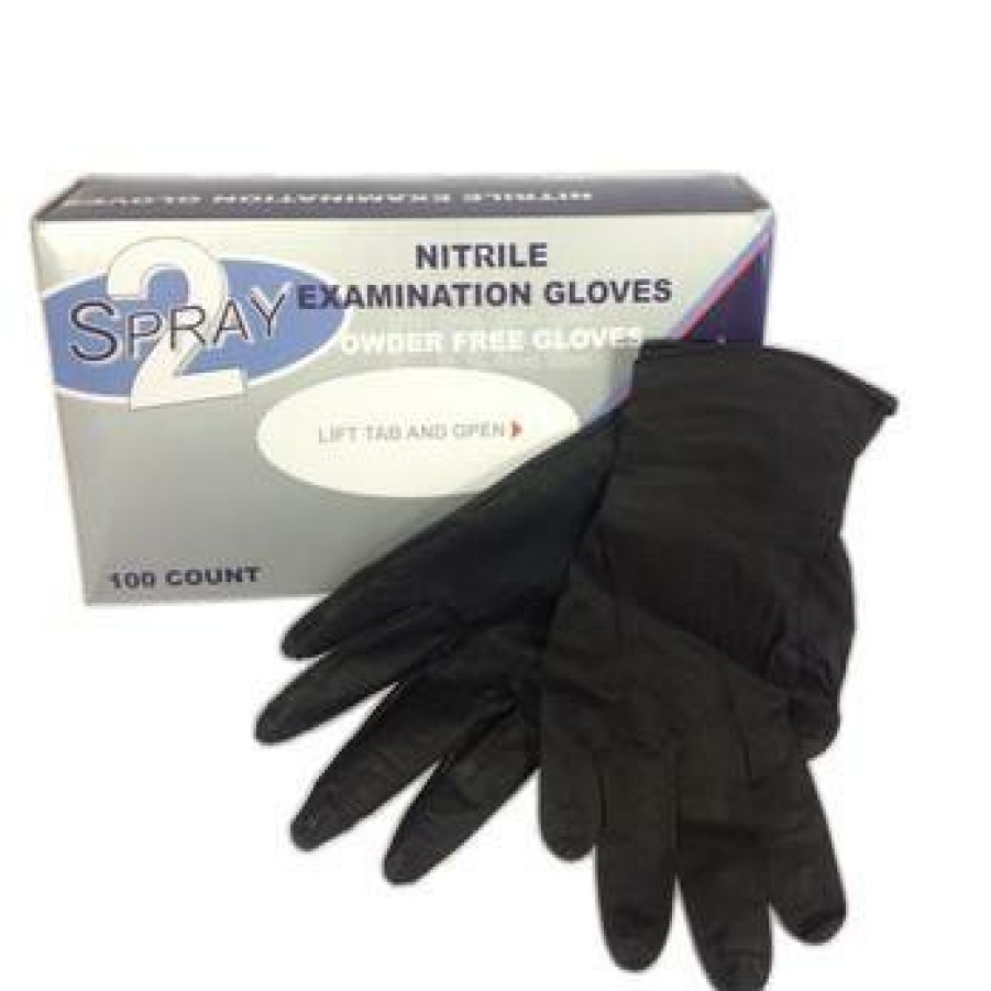 Safety Black Shield Nitrile Gloves | Black Nitrile Gloves Disposable Nitro Powder Free Industrial Grade Gloves Medium X 1000