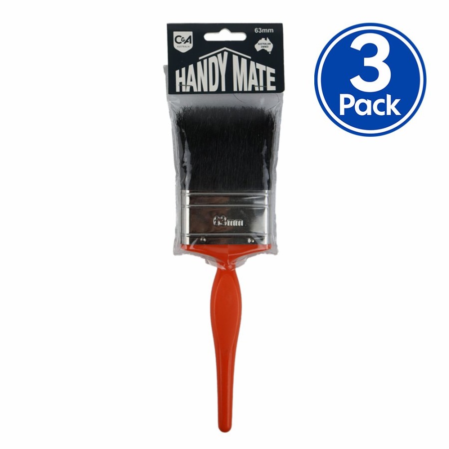 Painting Tools C u0026 A Brushware | C&A Handy Mate Paint Brush 68Mm X 3 Pack Trade Industrial Commercial