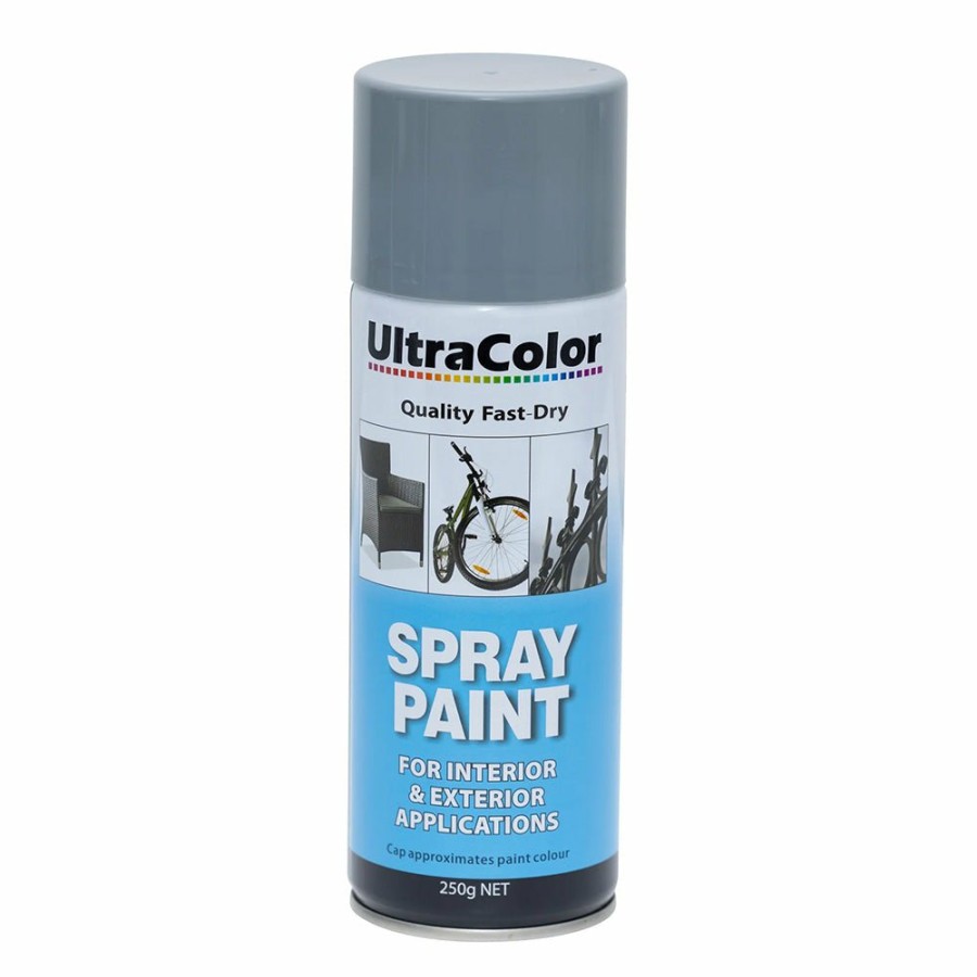 Paint UltraColor Topcoats | Ultracolor Spray Paint Fast Drying Interior Exterior 250G Mid Grey Cans