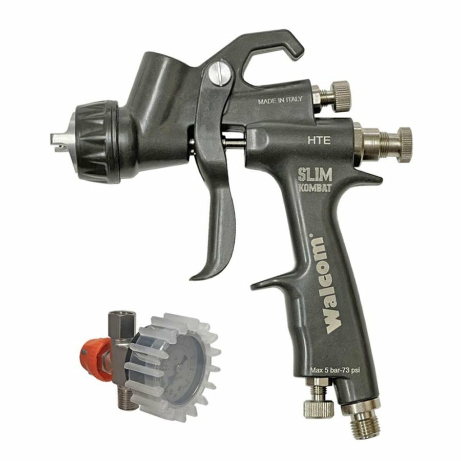 Spray Guns Walcom Gravity-Fed | Walcom Slim Kombat Hte 1.3Mm Camo Green Kevlar Gravity Spray Gun + Regulator