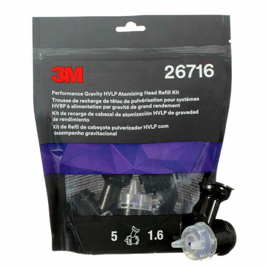 Spray Guns 3M Accuspray Spray Heads | 3M 26716 Perf Accuspray Atomizing Head Refill Kit 1.6Mm 5 Pack