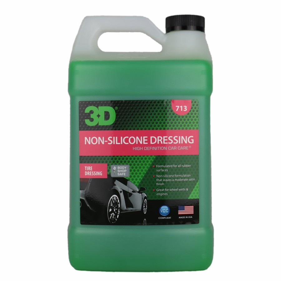 Car Care 3D Wheels & Tyres | 3D 713 Non-Silicone Dressing 3.78L Tire Shine Car Care Tyre Biodegradable