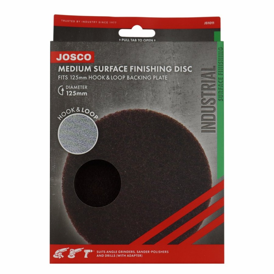 Cutting & Abrasives Josco | Josco Medium Surface Finishing Disc 125Mm Hook & Loop Industrial Js1011