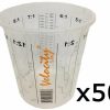 Painting Tools Velocity Measuring Cups | Calibrated Graduated Paint Mixing Cups 1900Ml Vm2 X 50