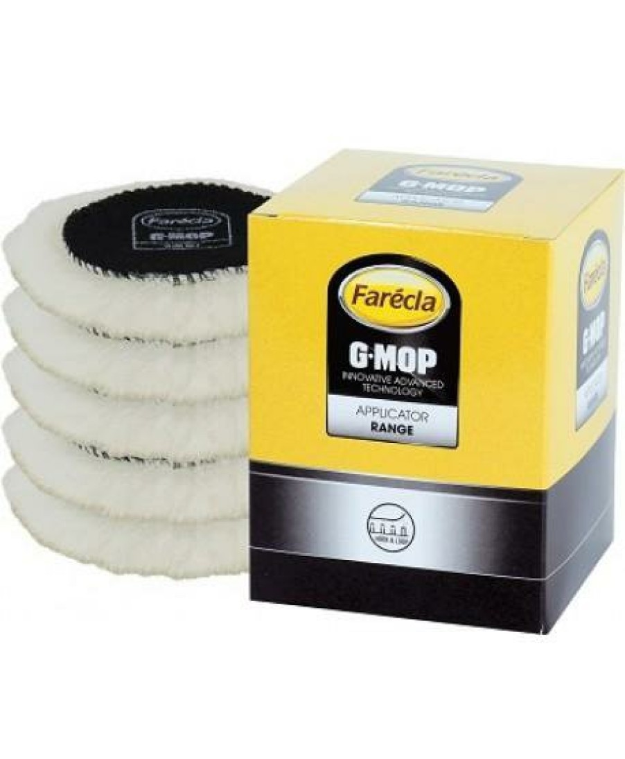 Car Care Farecla Cutting Pads | Farecla G Mop 75Mm Lambs Wool Pads 5 Pack Gml301 Hook & Loop Style Mini