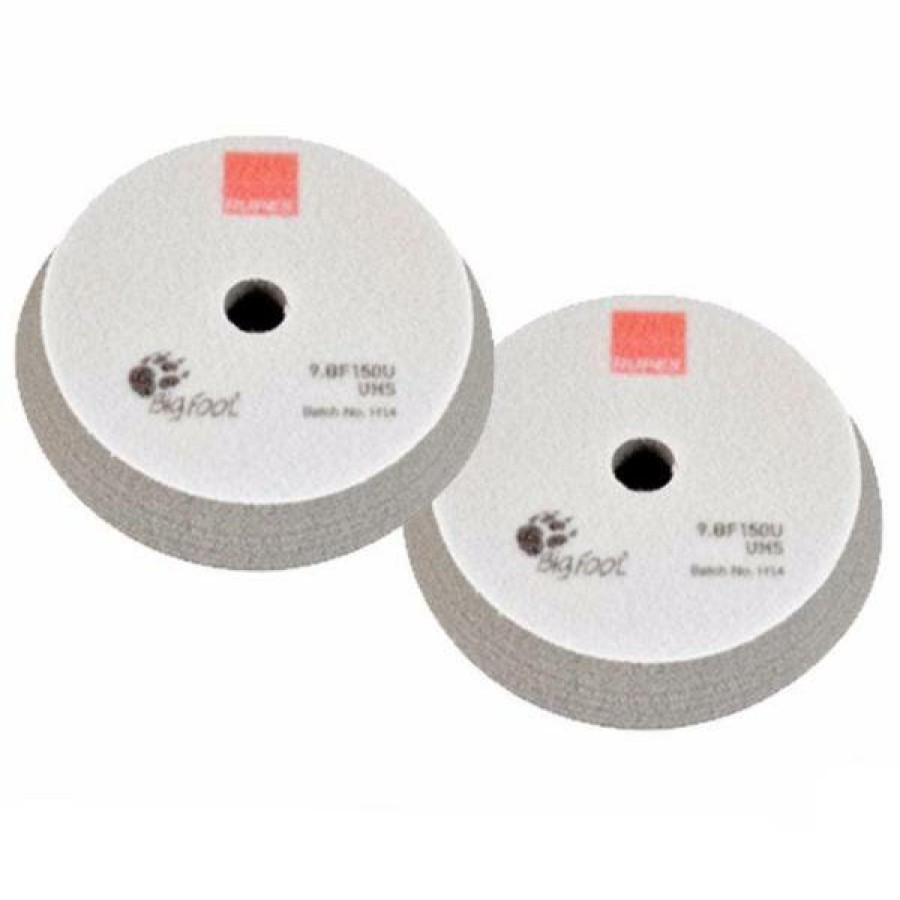 Car Care Rupes Polishing Pads | Rupes Bigfoot 150Mm Grey Uhs Hook & Loop Polishing Pad - 2 Pack 9.Bf150U