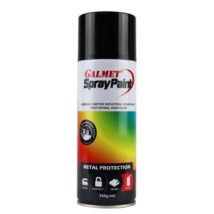 Paint Galmet Topcoats | Galmet® Quick Dry Enamel Topcoat 350G Matt Black