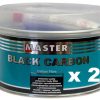 Prep & Repair Troton Fiberglass Fillers | Troton Master Black Carbon Fibre Reinforced Polyester Putty Body Filler 1L X 2 Pack