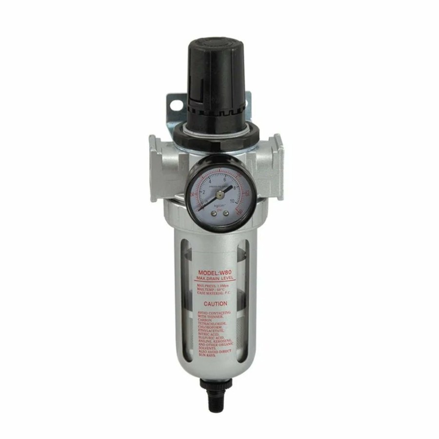 Spray Guns GRP Regulators & Gauges | Grp Air Filter Regulator & Water Trap 1/4" Bsp With Gauge 1750L/Min Flow Rate