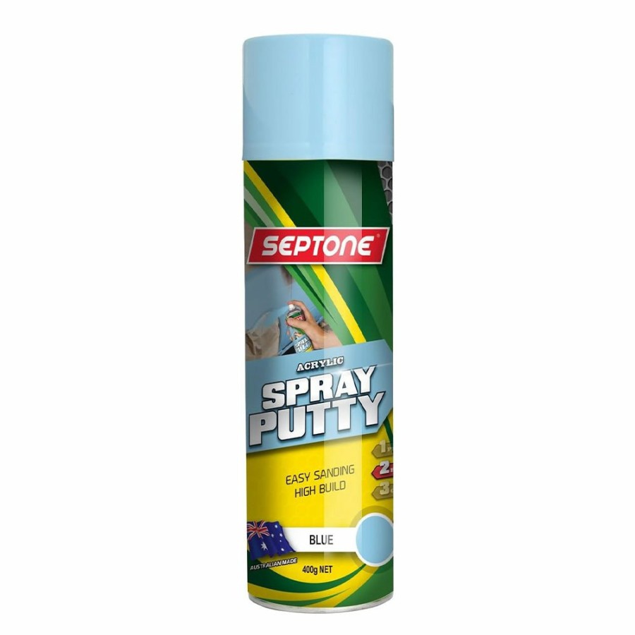 Prep & Repair Septone Glaze & Putty | Septone High Build Acrylic Automotive Spray Filler Putty 400G Aerosol Blue