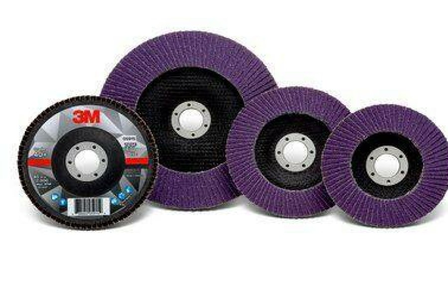 Cutting & Abrasives 3M | 3M Flap Disc 769F 51995 115Mm 80 Grit Pack Of 5 Purple 22.3Mm Center Metalwork