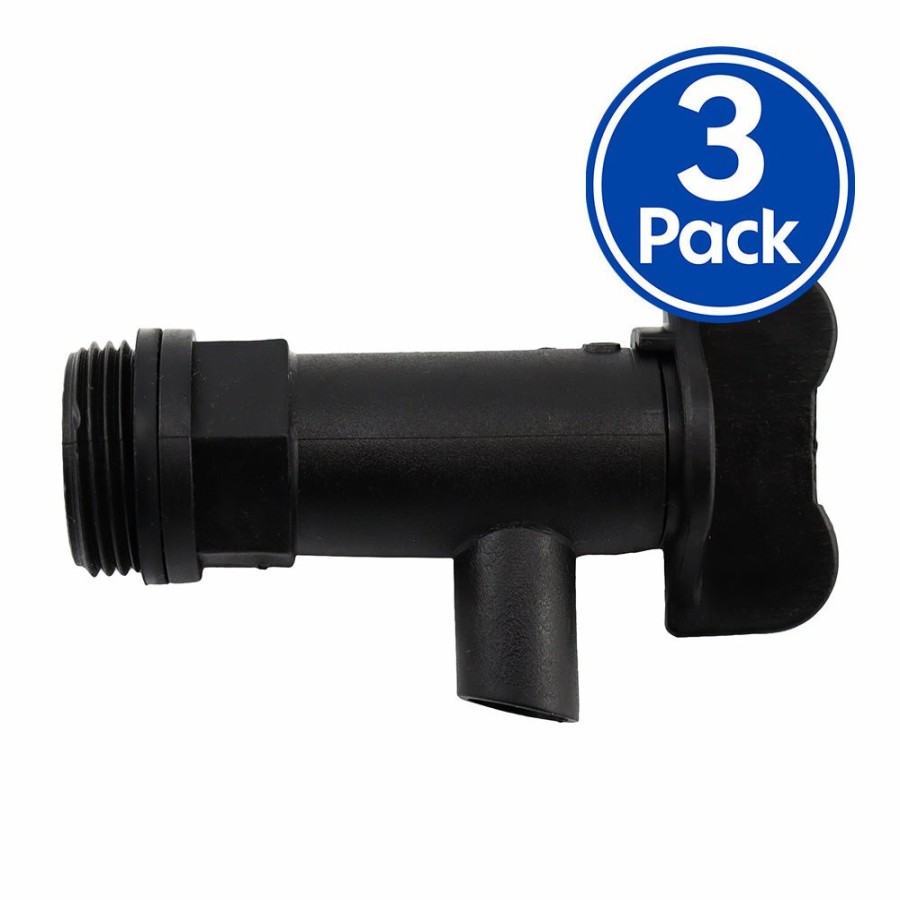 Cleaning Septone Drum Taps | Septone Plastic Solvent Drum Tap 20L & 60L 3/4 Bsp Black X 3 Pack