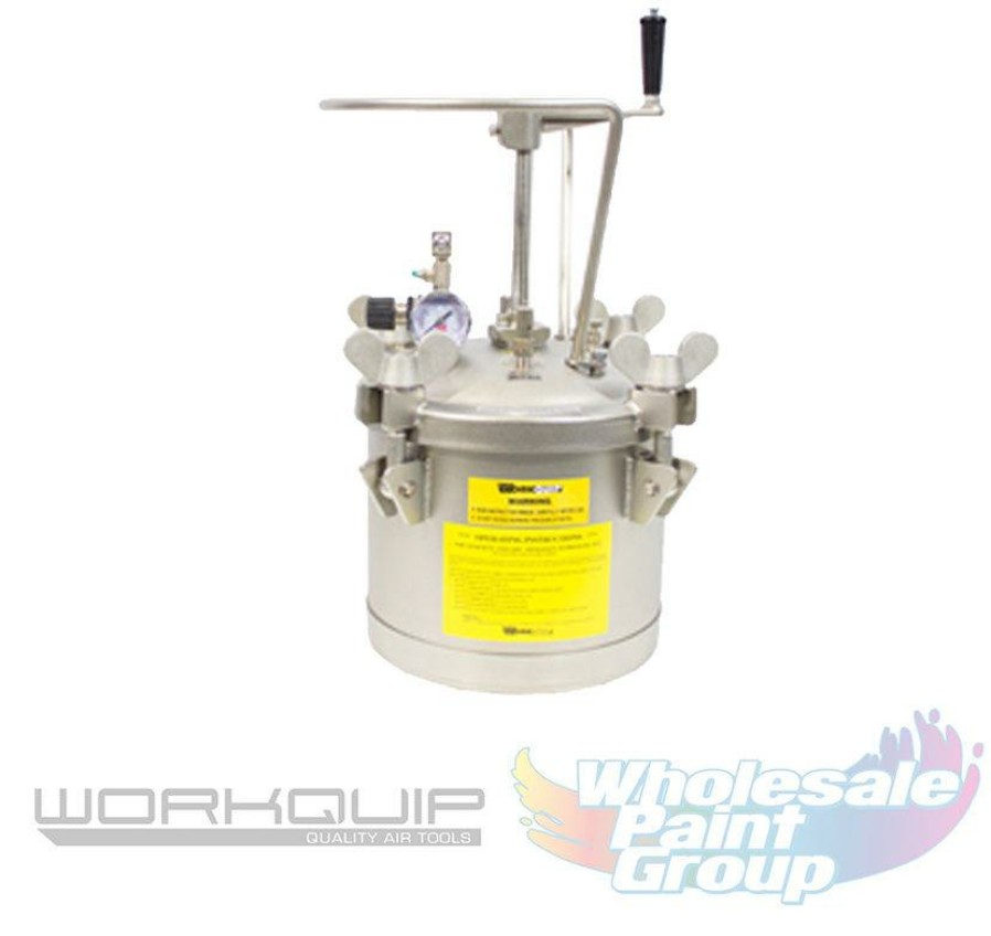 Spray Guns Workquip Pressure Pot | Workquip Manual Agitation 10L Stainless Steel Tank 02210M-Ss Lid Fluid Passages