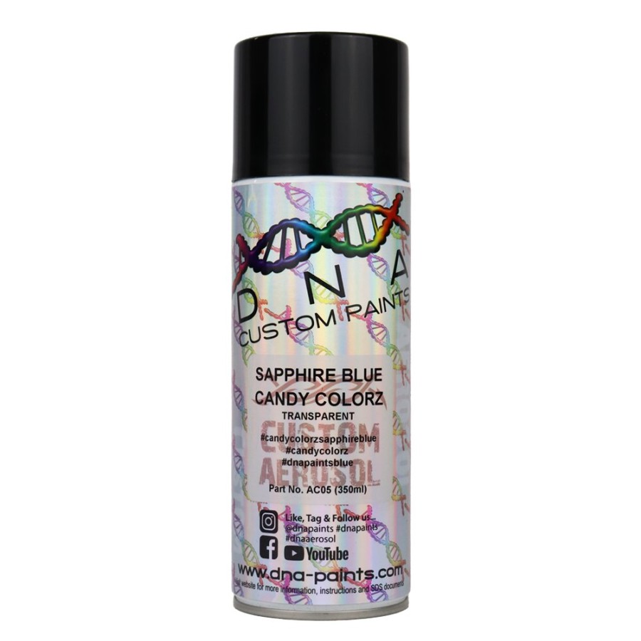 Paint DNA Paints Top Coats | Dna Paints Candy Colorz Spray Paint 350Ml Aerosol Candy Sapphire Blue