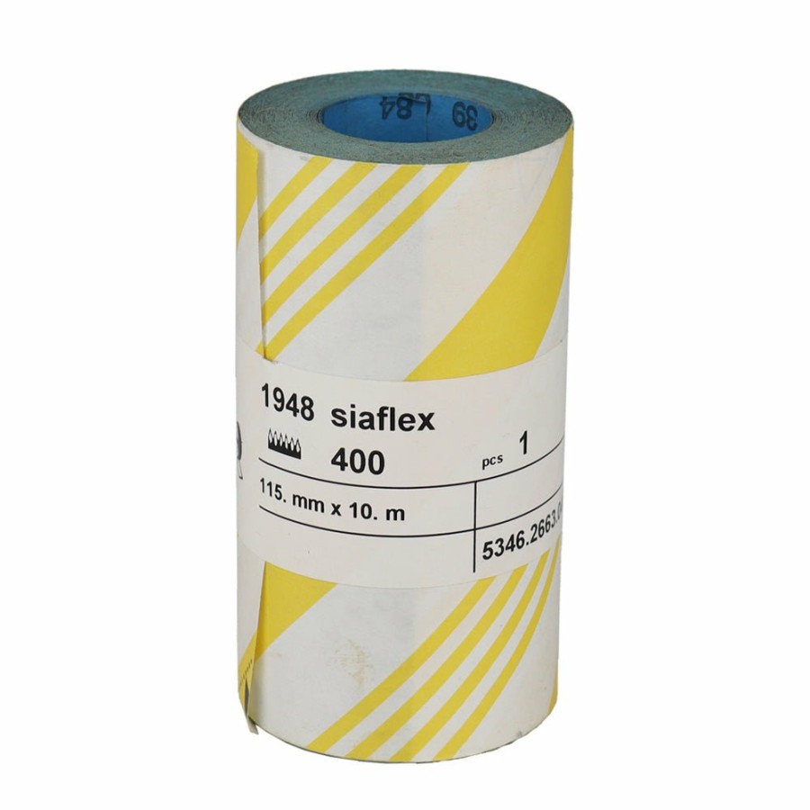 Cutting & Abrasives Sia Rolls | Sia 1948 Siaflex Sandpaper Roll 115Mm X 10M 400 Grit P400 Abrasive Sanding Paper